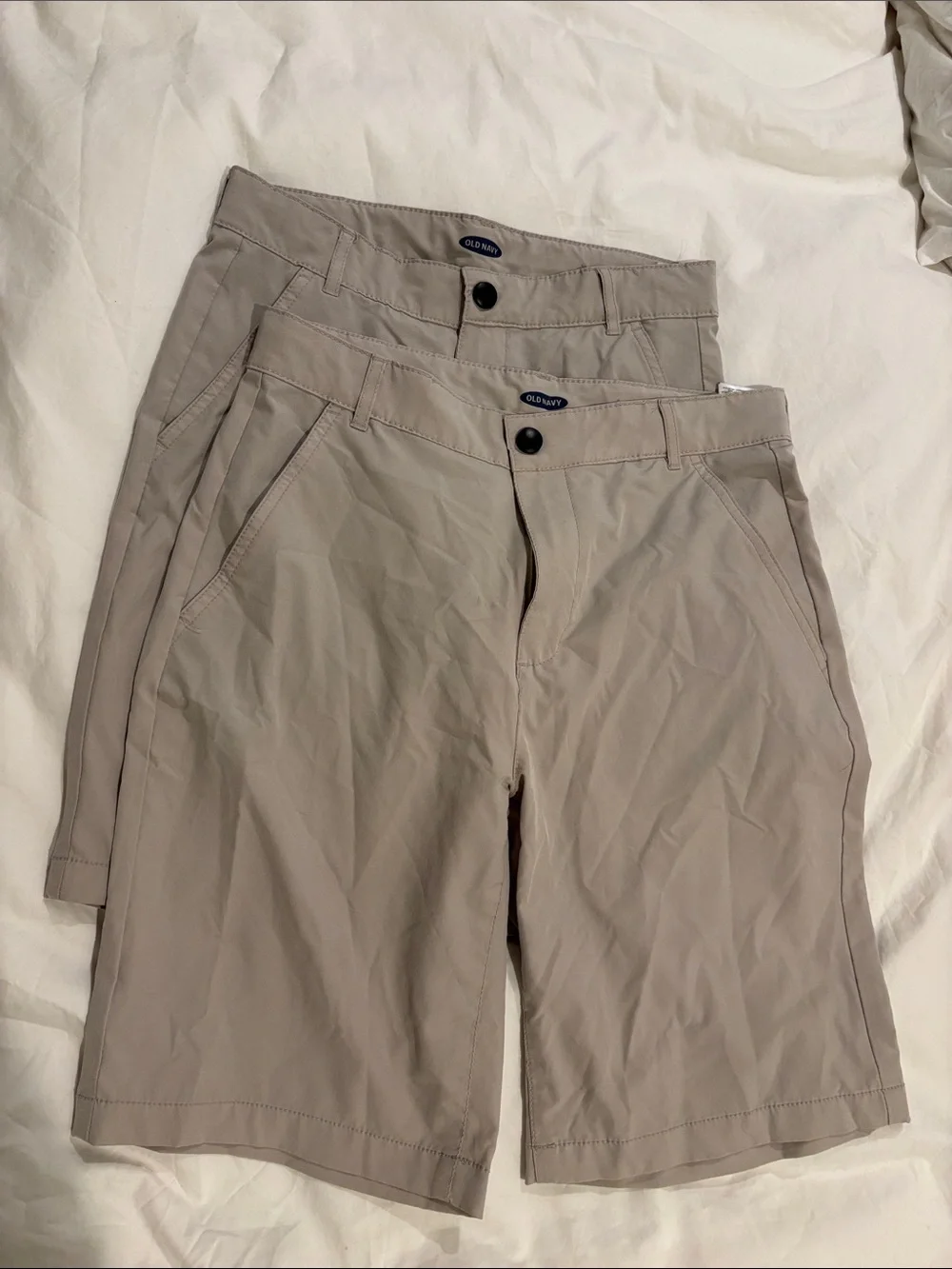 Old Navy Neutral Taupe Shorts - Stretch Performance (2 pairs)